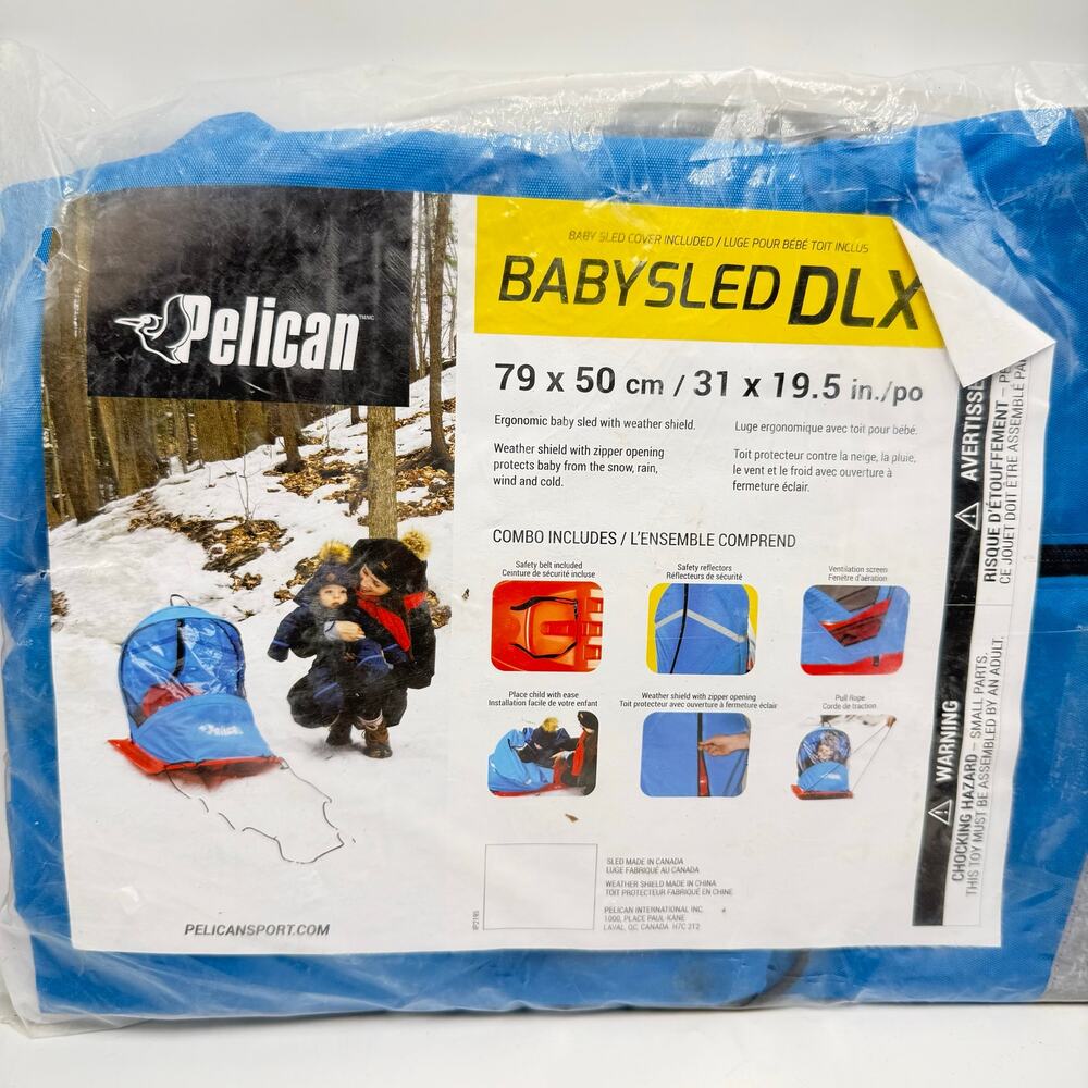 Pelican BabySled DLX Weather Shield Blue Baby Toddler Sled Deluxe Cover ONLY